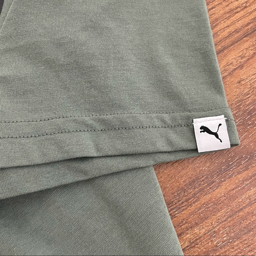 Puma Athletic Shirt Green size Lg - Picture 7 of 8